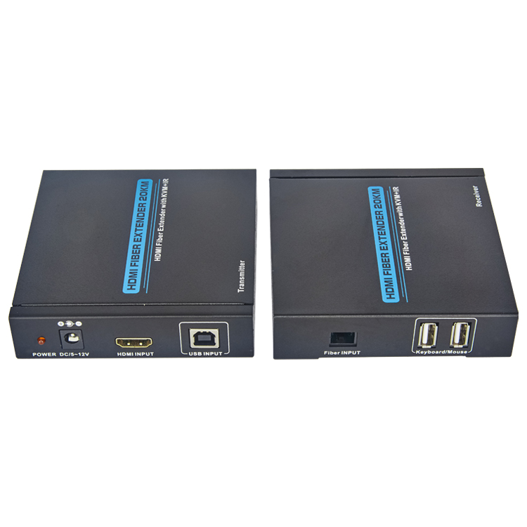 HDMI KVM Extender 20KM over optical fiber with IR+TCP/IP